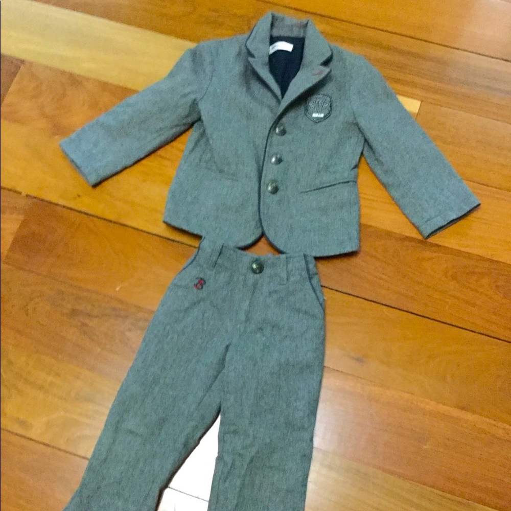 Mariella Burani Suit PANTS ONLY. Grey Wool.